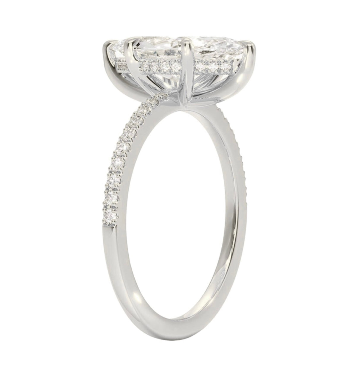 14K Gold 2.35ct Diamond Marquise Ring