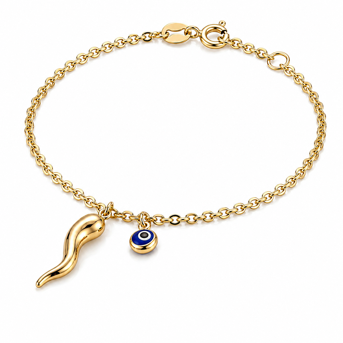 9K Gold Chilli & Eye Bracelet