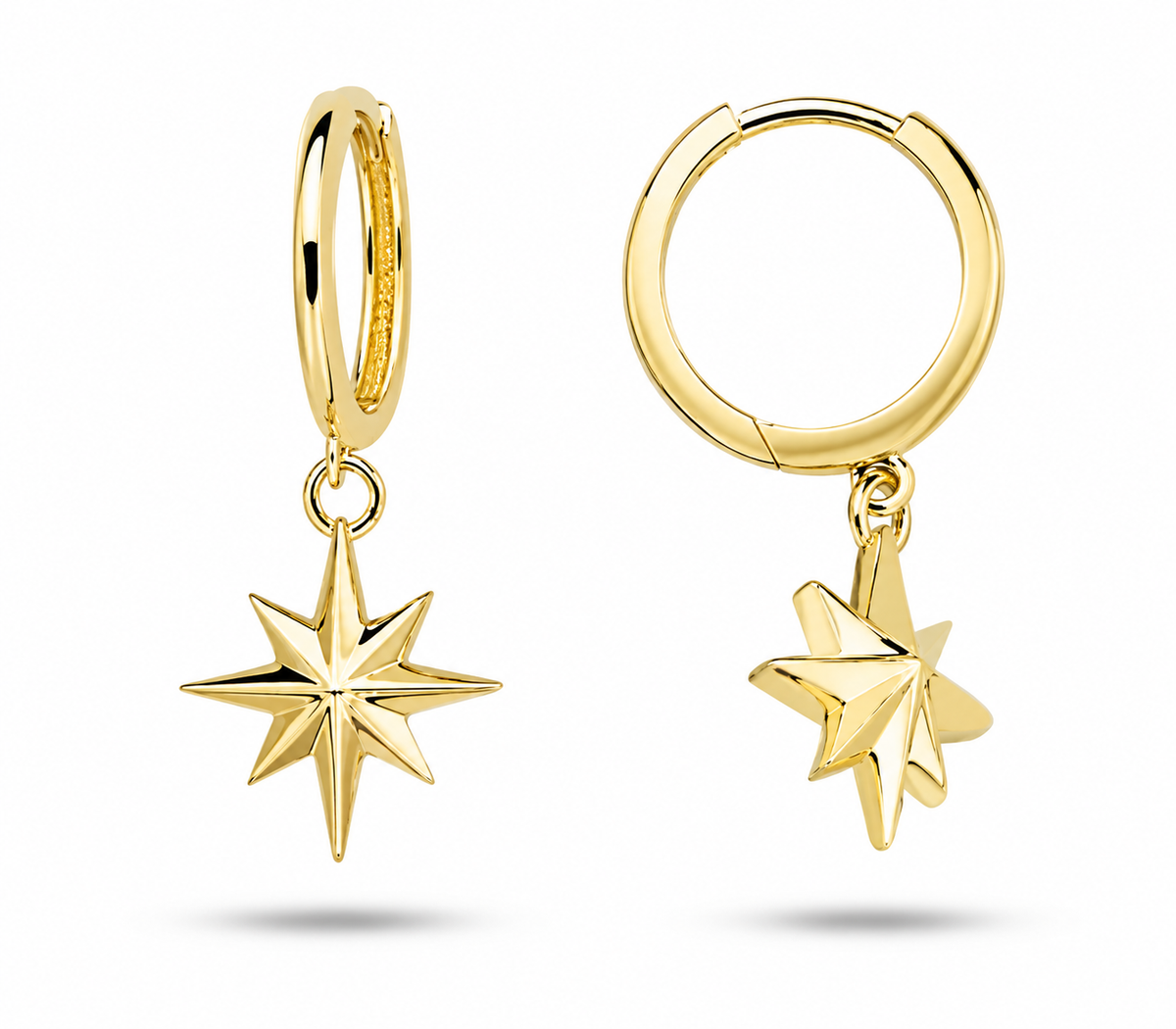 9K Gold Star Huggies