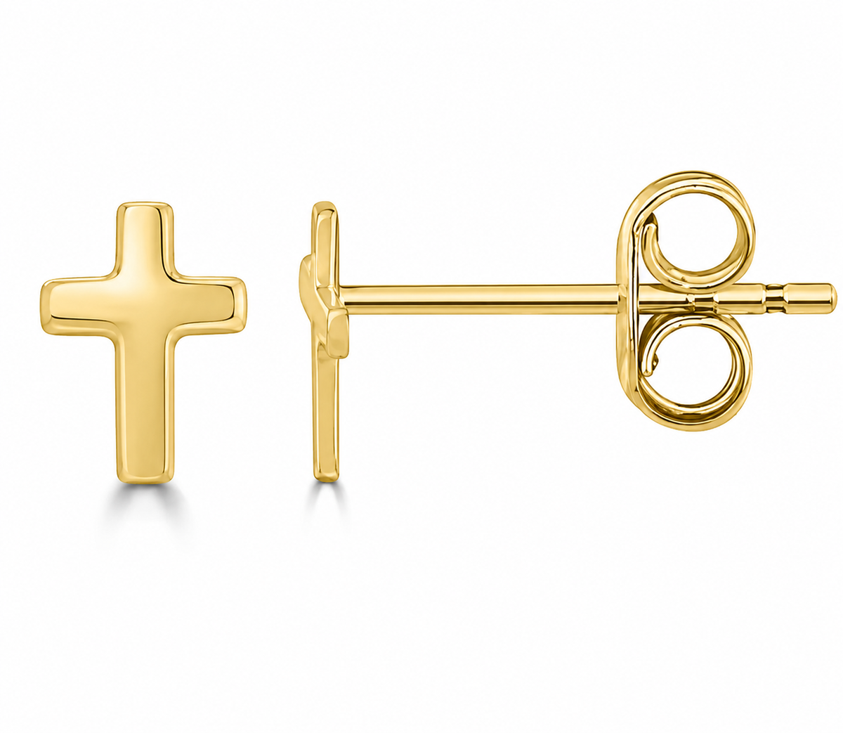 9K Gold Cross Studs
