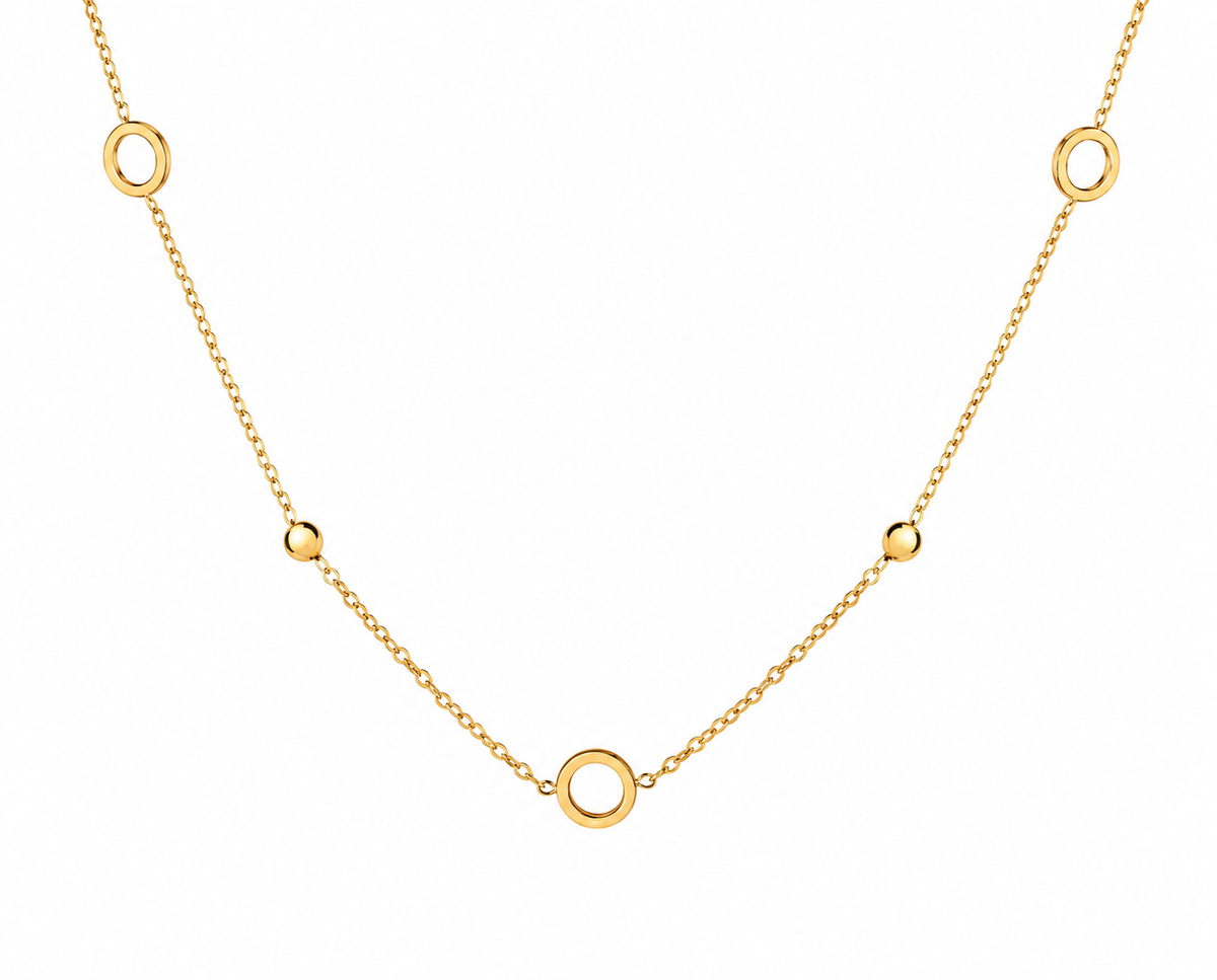 9K Gold Circle Necklace