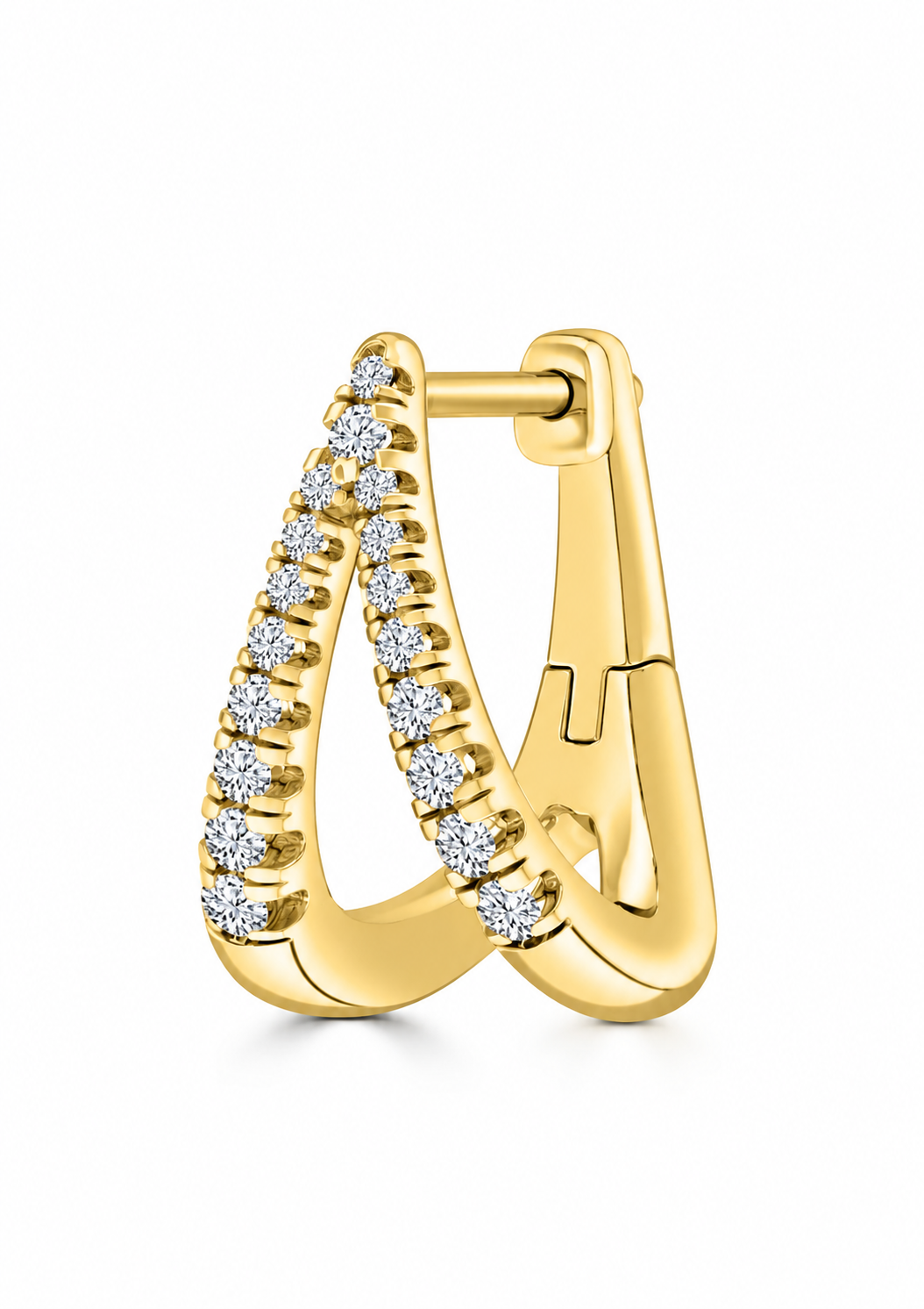 9K Gold 0.20ct Diamond V Studs