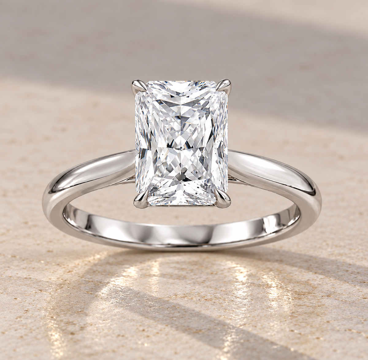 9K Gold 1.5ct Diamond Radiant Ring