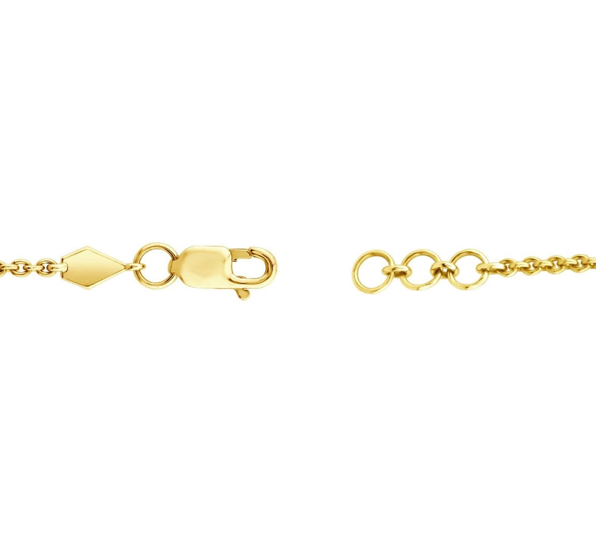 9K Gold 0.95ct Diamond Oval Trio Bezel Bracelet