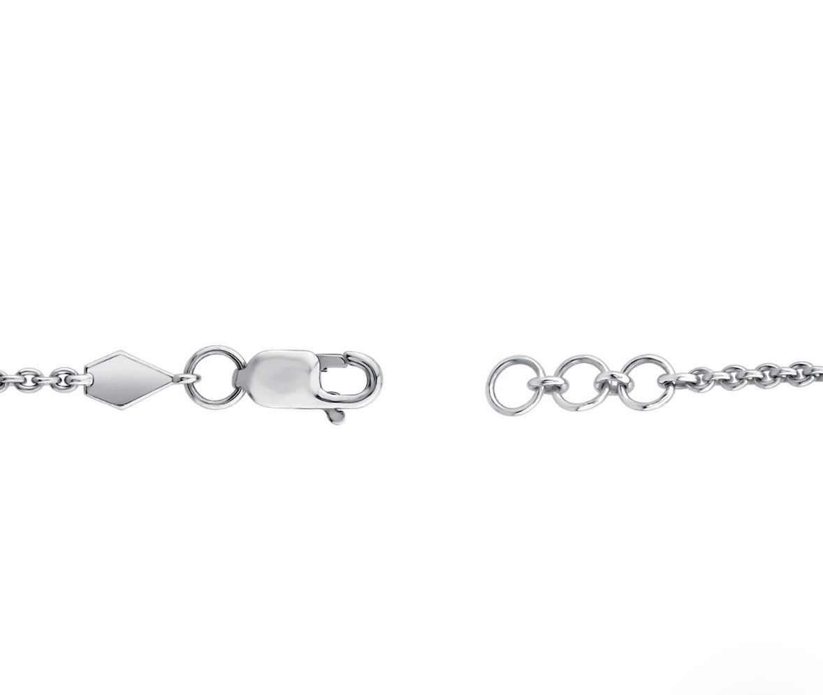 9K Gold 0.95ct Diamond Oval Trio Bezel Bracelet