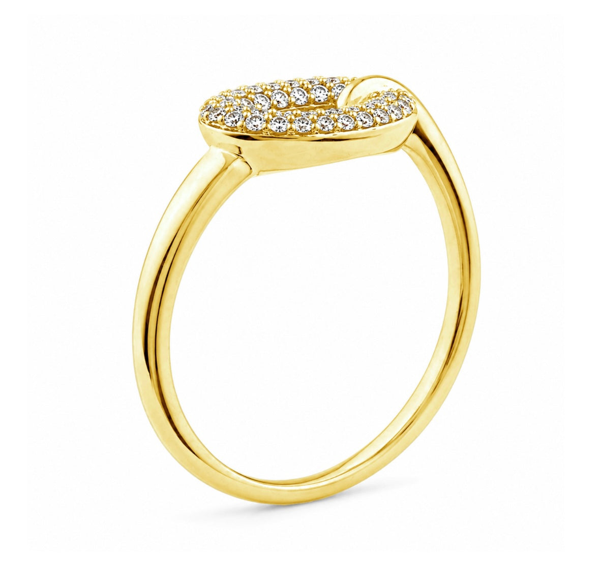 9K Gold 0.18ct Diamond Oval Cluster Ring