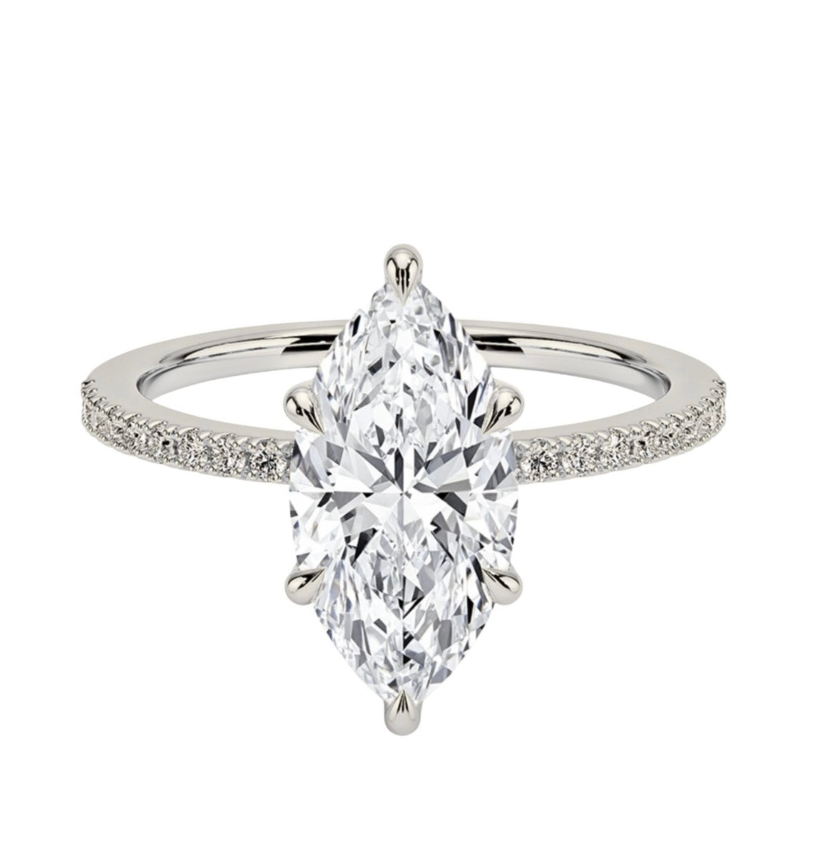 14K Gold 2.35ct Diamond Marquise Ring