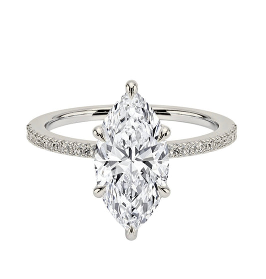 14K Gold 2.35ct Diamond Marquise Ring