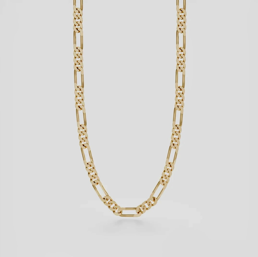 9K and 18K Gold Figaro Chain