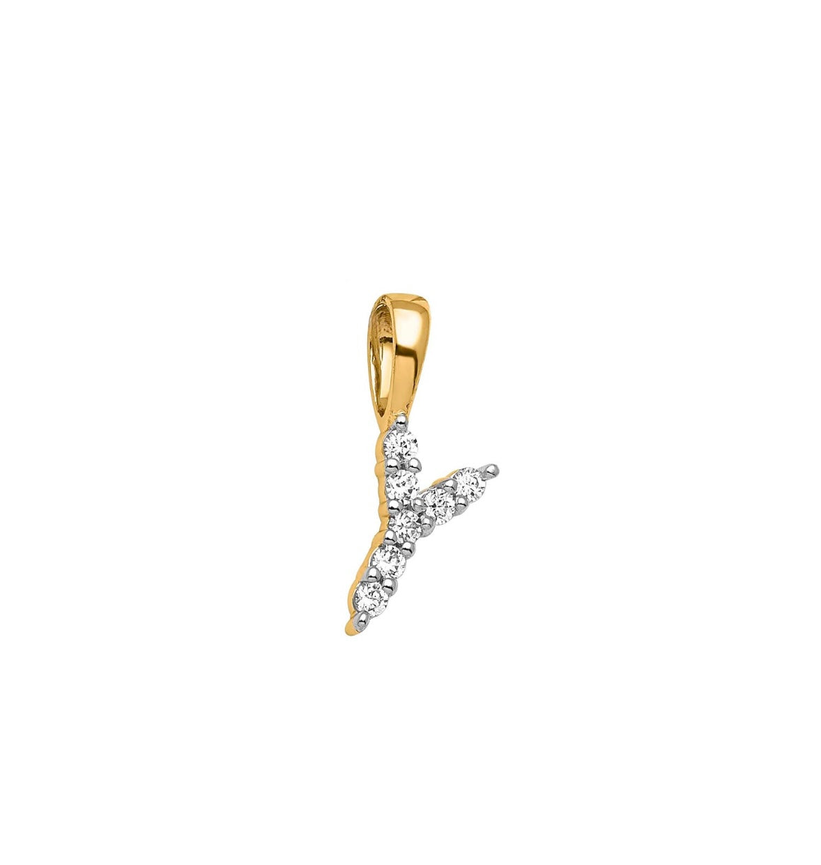 9K Gold Diamond Initial Pendants