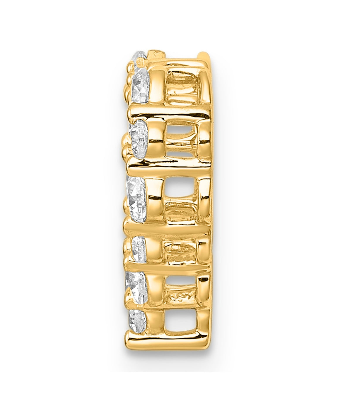 9K Gold 0.51ct Diamond Open Heart Pendant