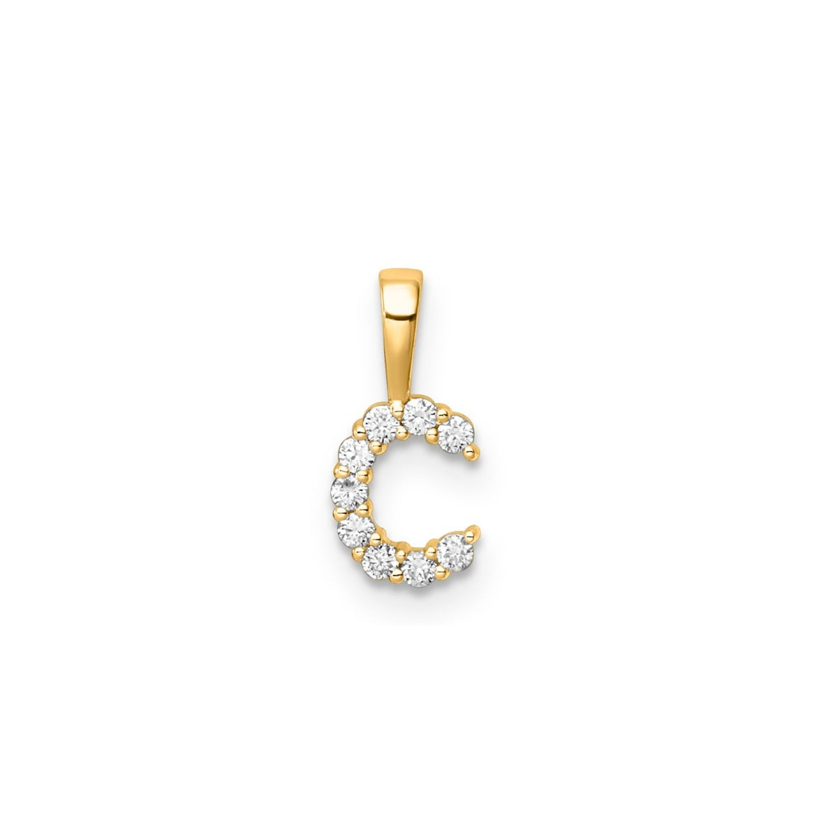 9K Gold Diamond Initial Pendants