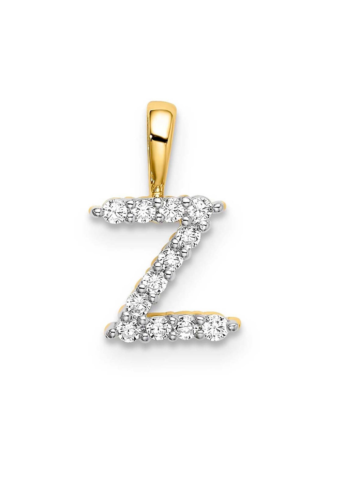 9K Gold Diamond Initial Pendants