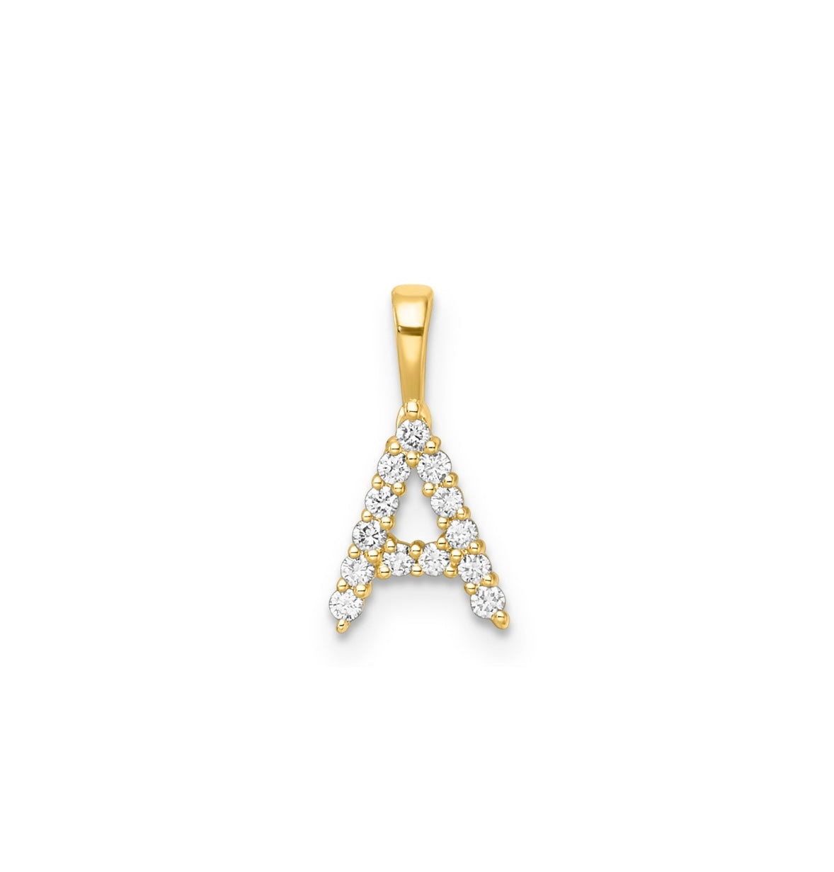 9K Gold Diamond Initial Pendants