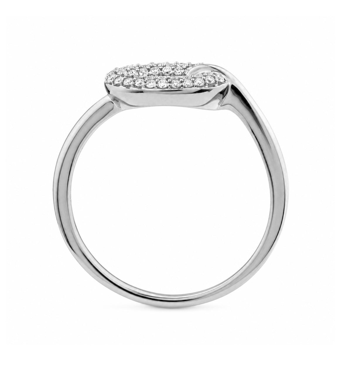 9K Gold 0.18ct Diamond Oval Cluster Ring