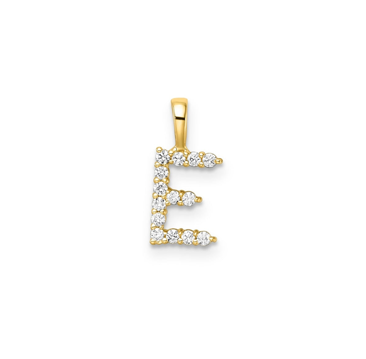9K Gold Diamond Initial Pendants