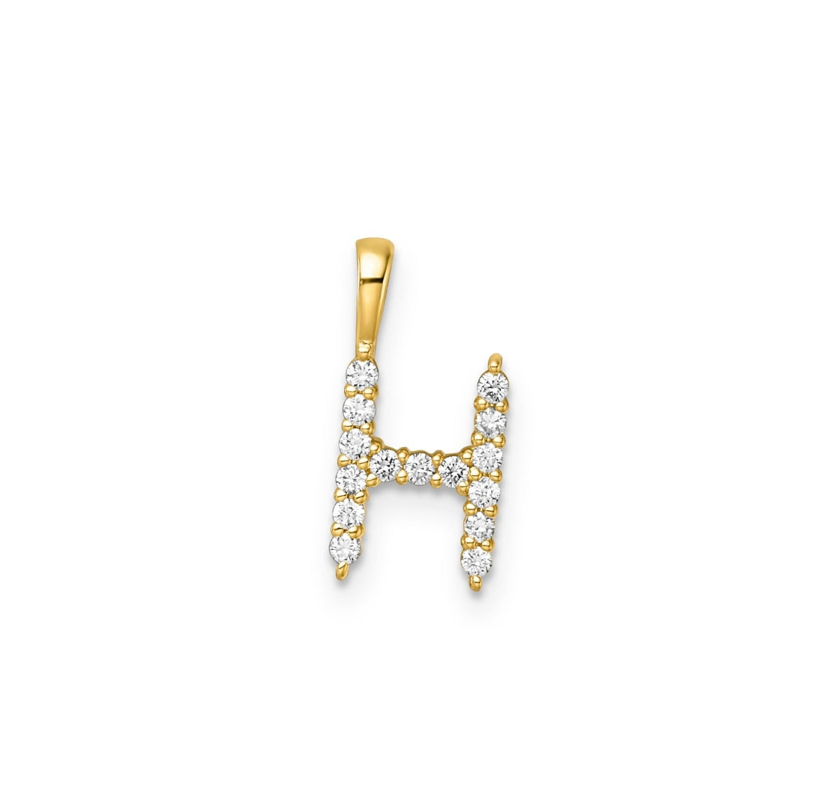 9K Gold Diamond Initial Pendants