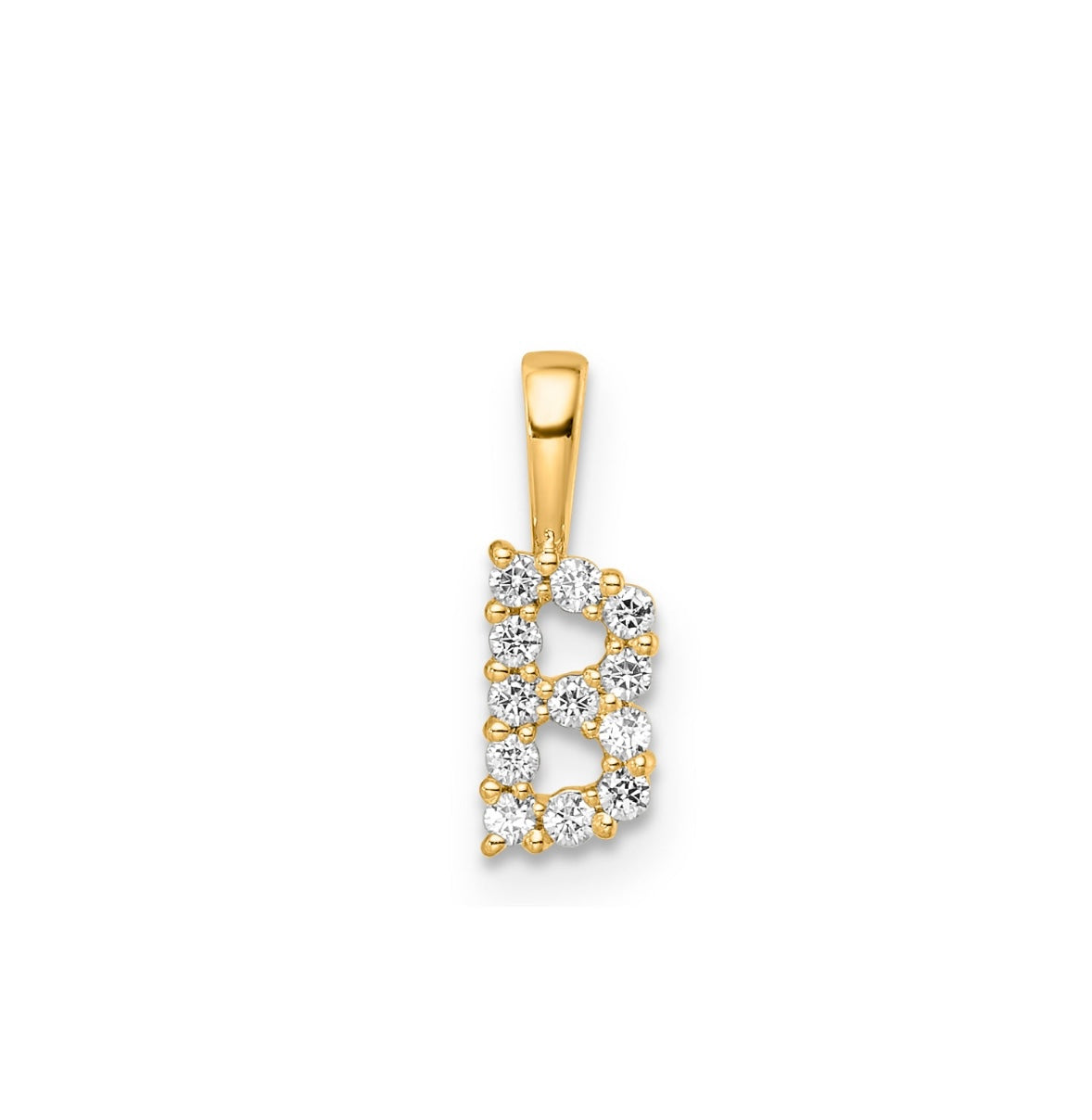 9K Gold Diamond Initial Pendants