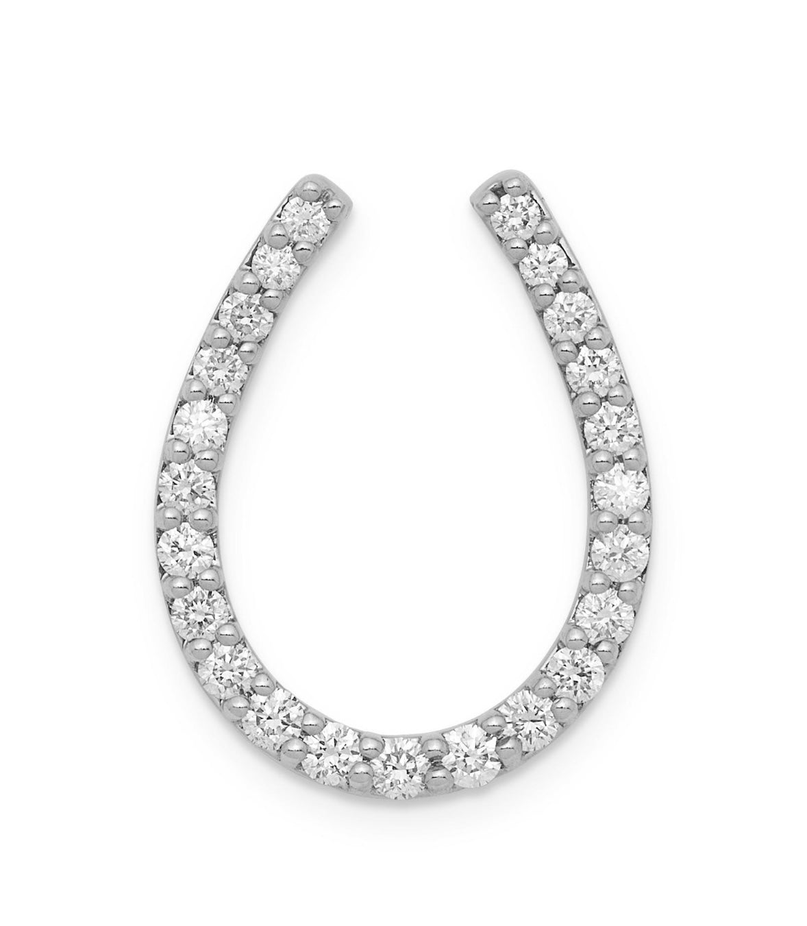 9K Gold 0.32ct Diamond Horseshoe Pendant