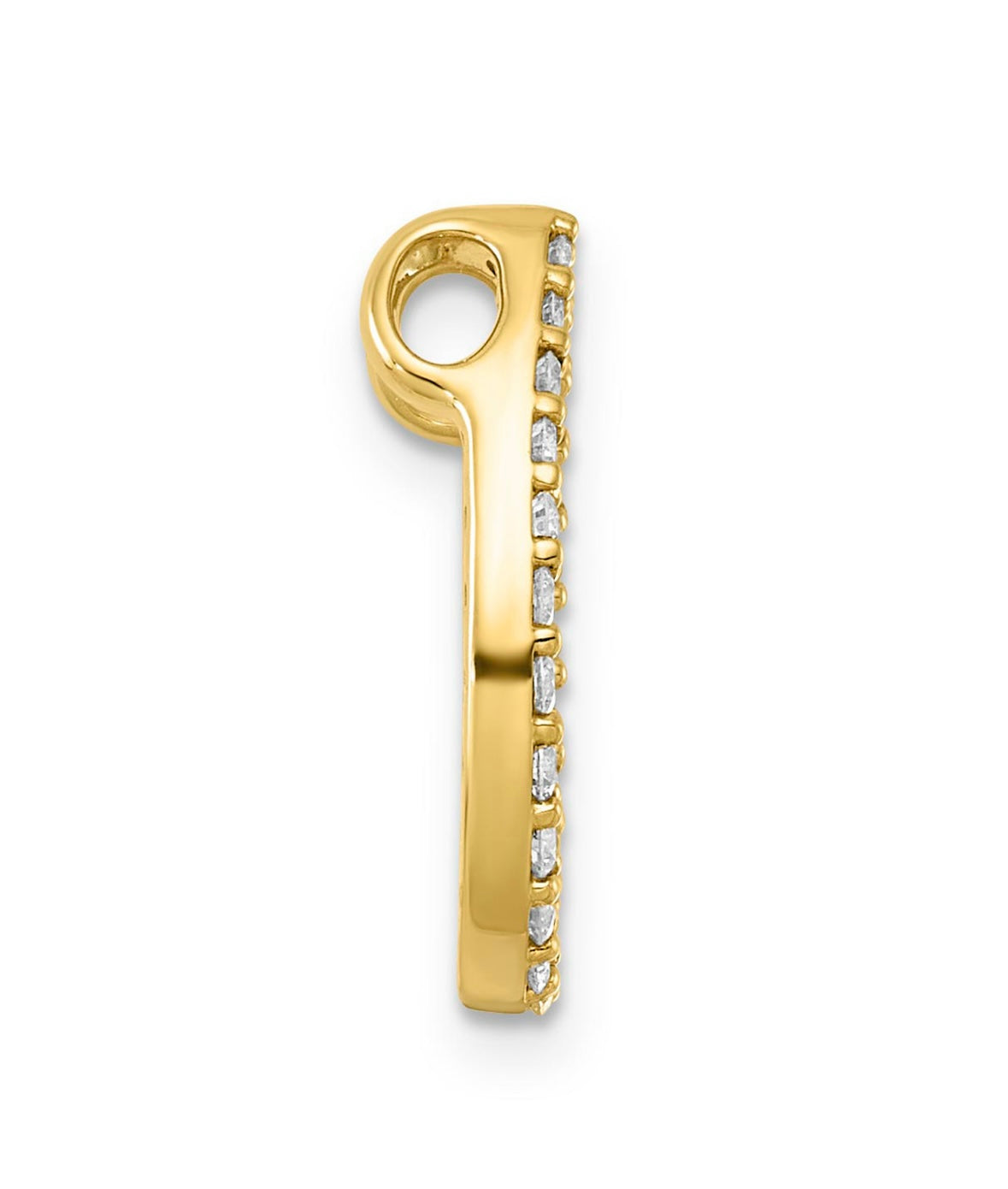 9K Gold 0.32ct Diamond Horseshoe Pendant