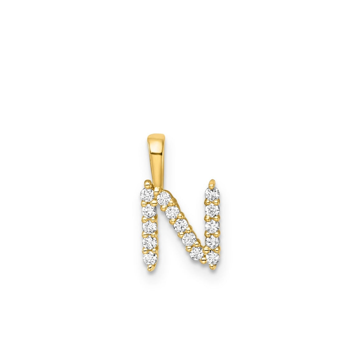 9K Gold Diamond Initial Pendants