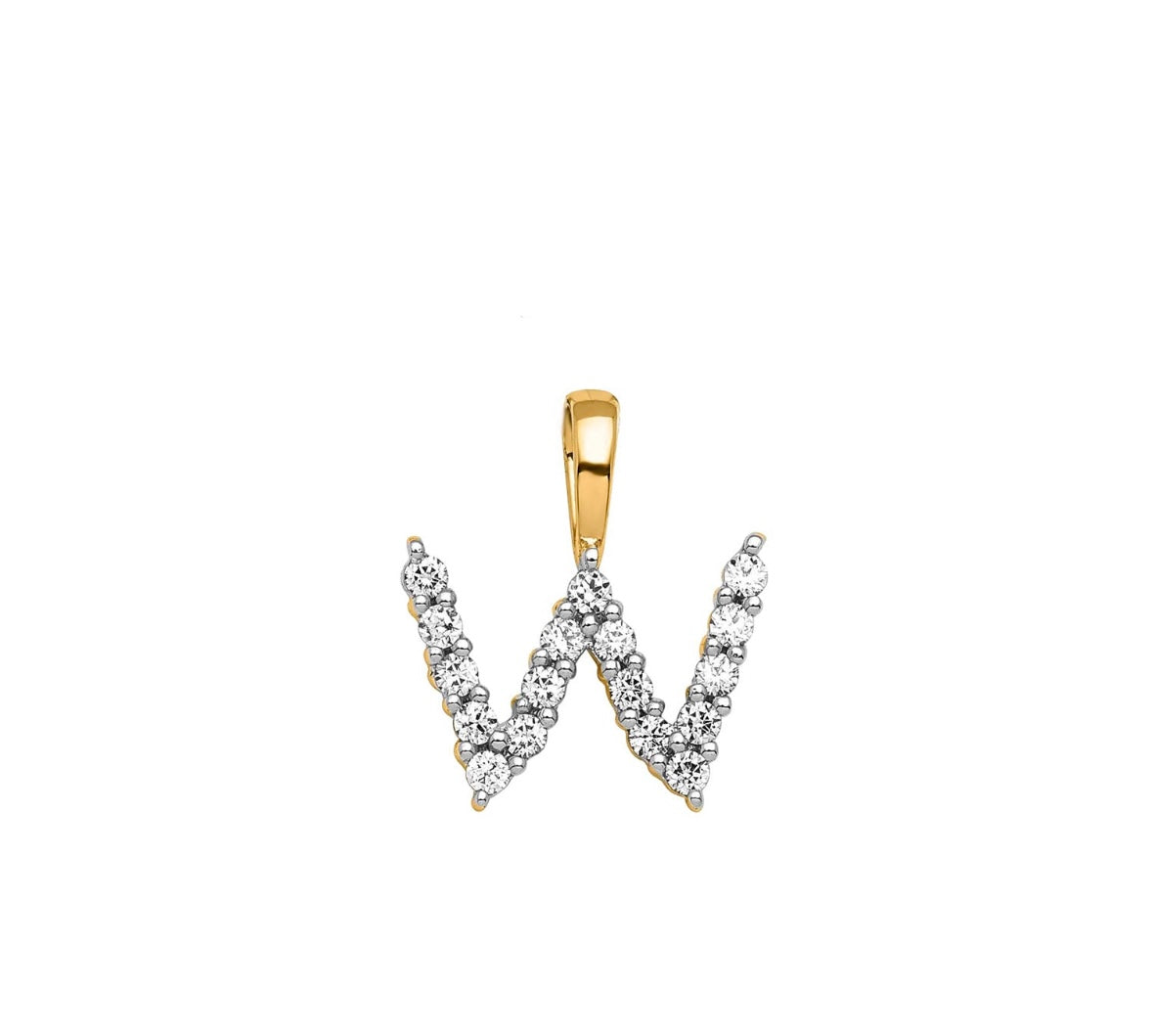 9K Gold Diamond Initial Pendants
