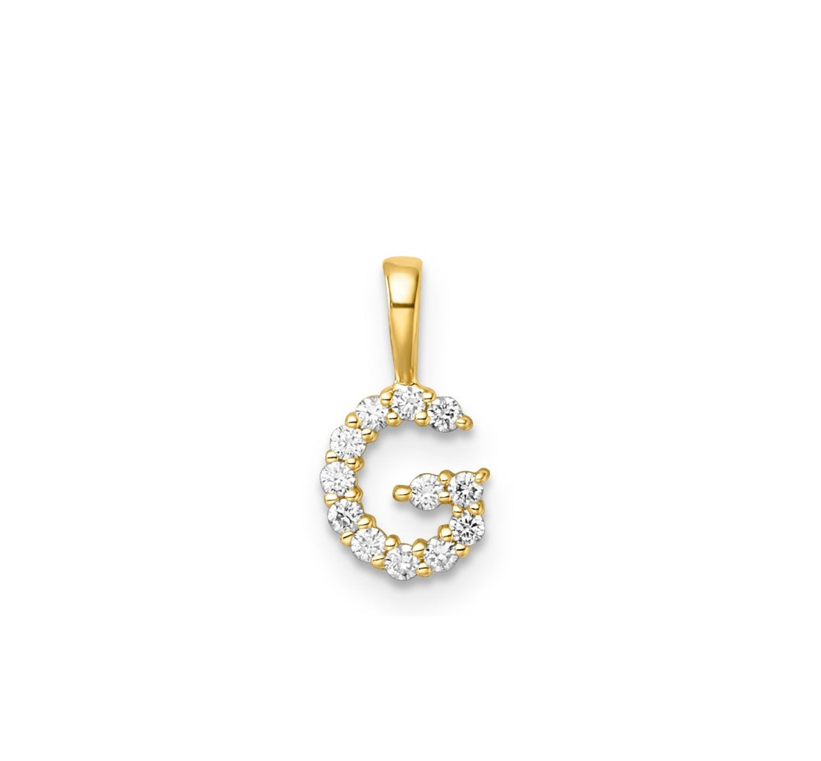 9K Gold Diamond Initial Pendants