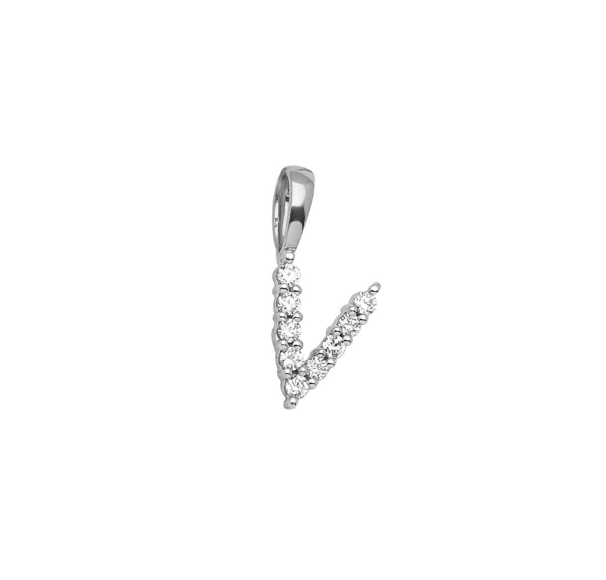 9K Gold Diamond Initial Pendants