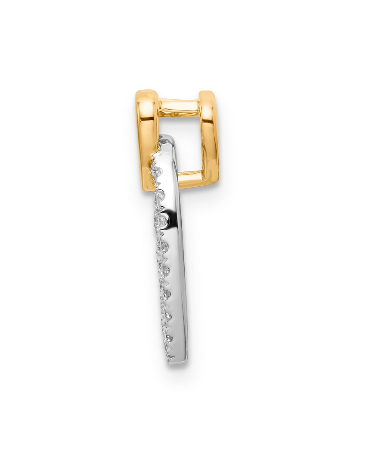 9K Gold 0.25ct Diamond Double Heart Pendant