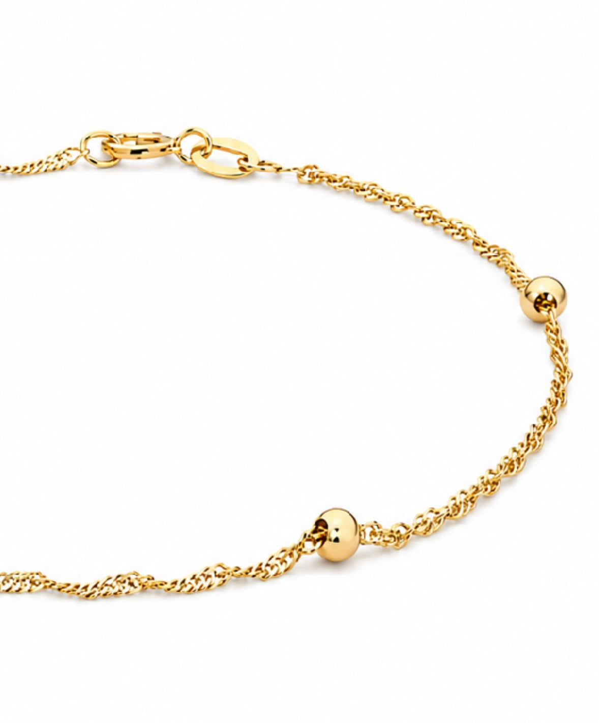 9K Gold Ball Twist Bracelet