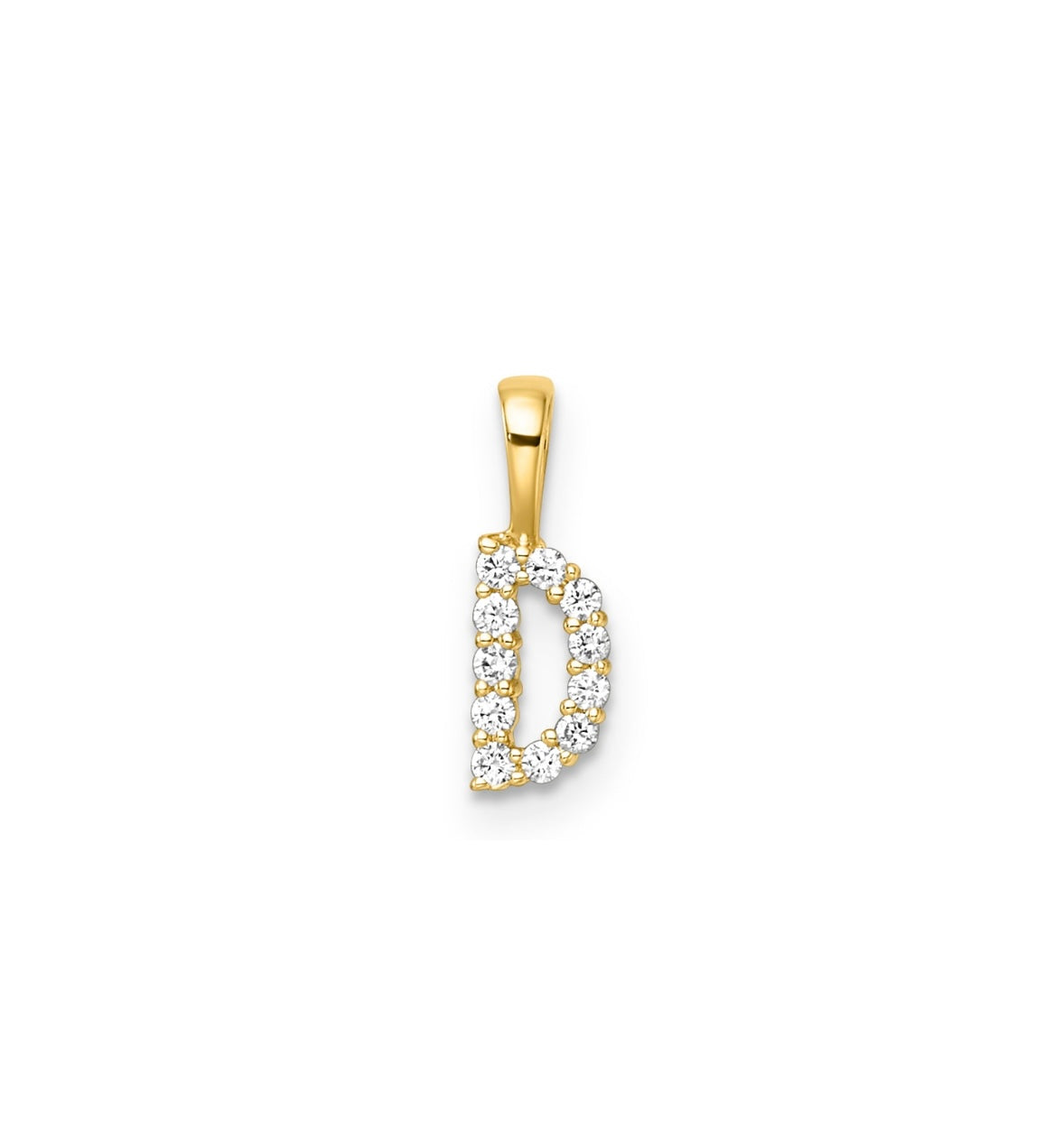 9K Gold Diamond Initial Pendants