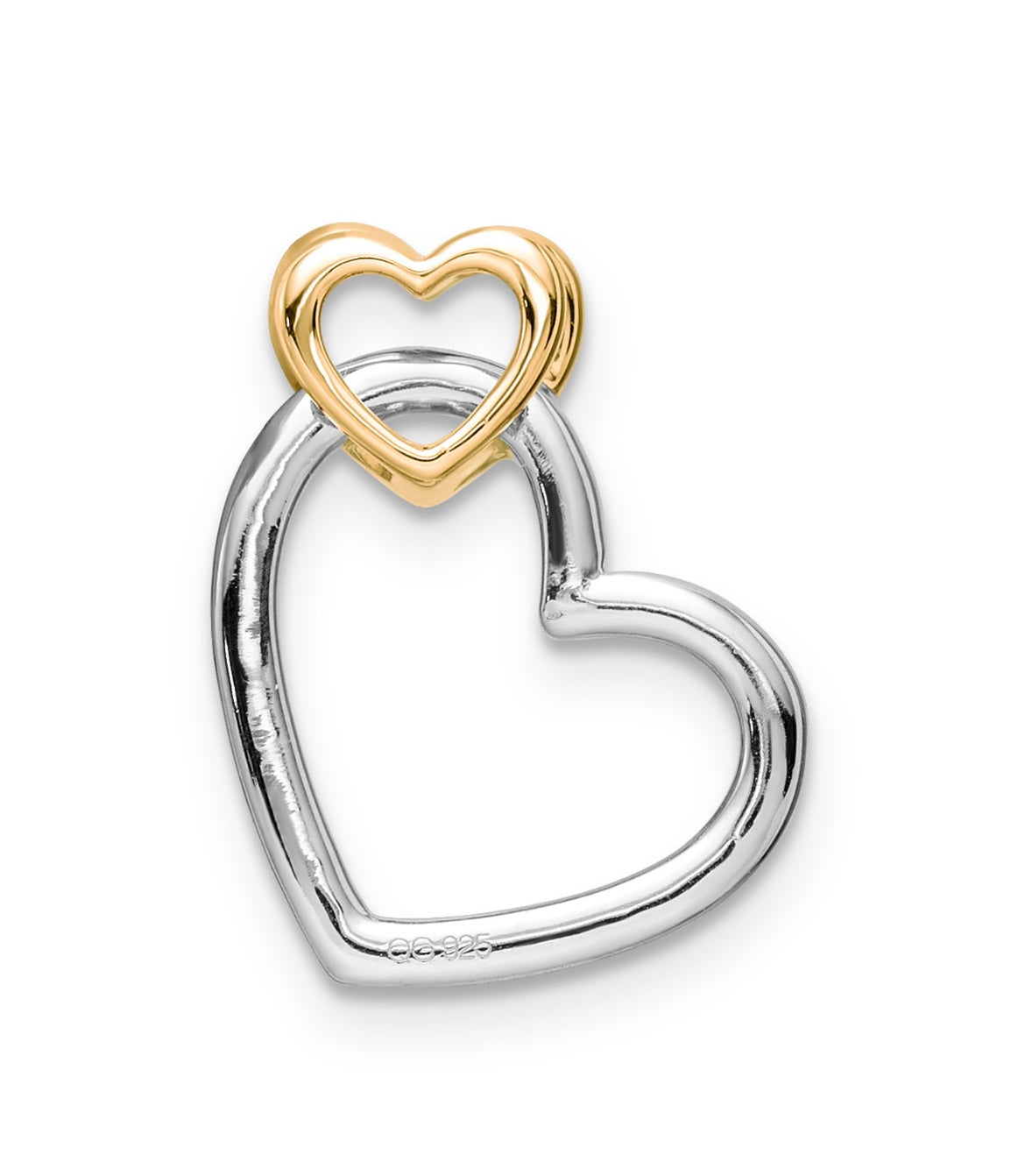 9K Gold 0.25ct Diamond Double Heart Pendant