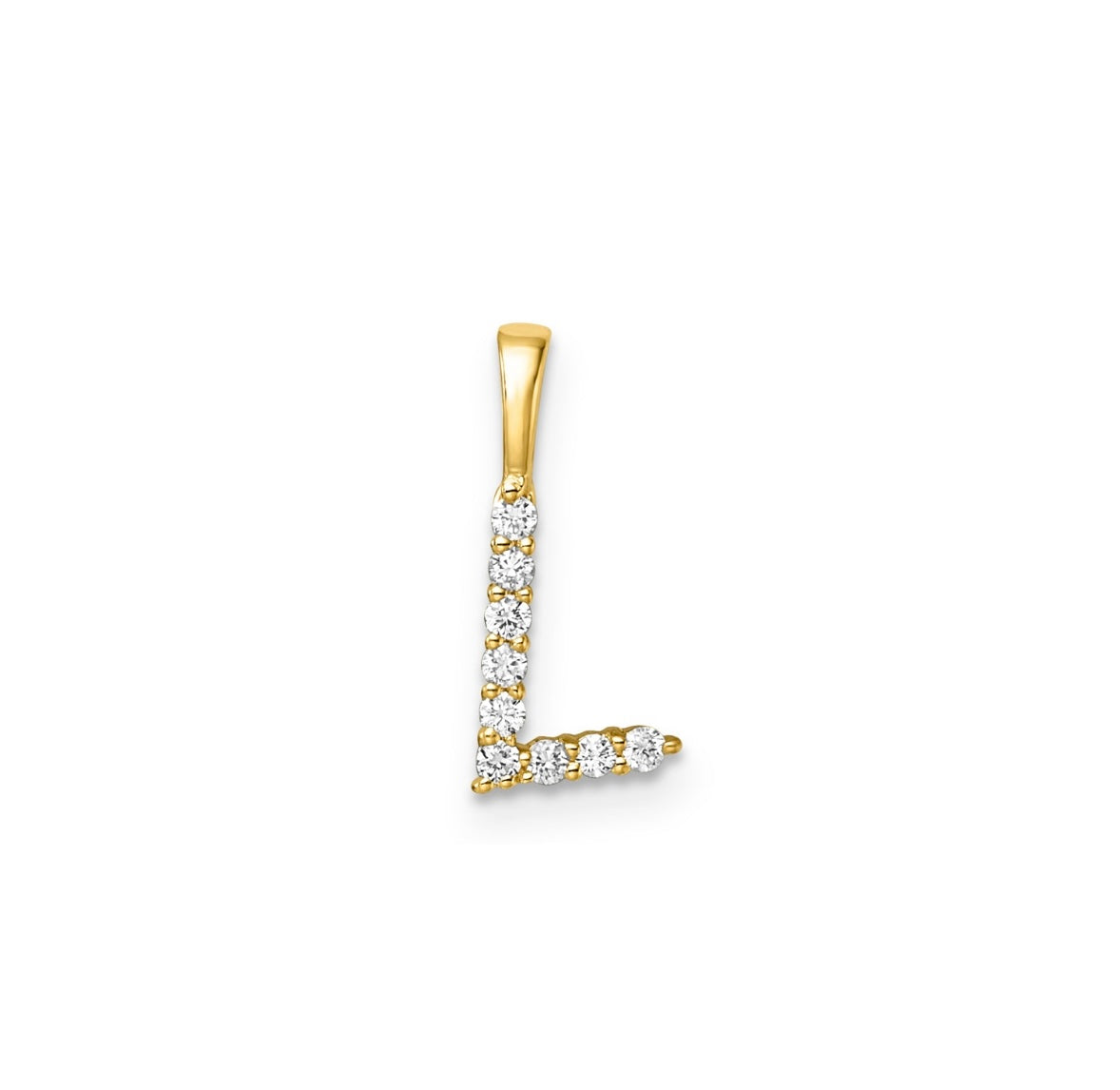 9K Gold Diamond Initial Pendants