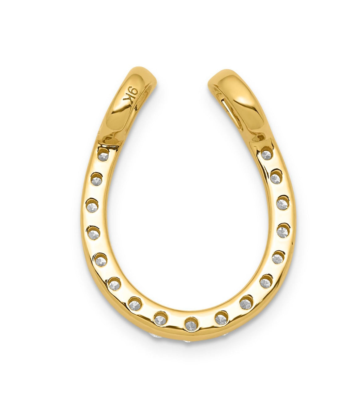 9K Gold 0.32ct Diamond Horseshoe Pendant