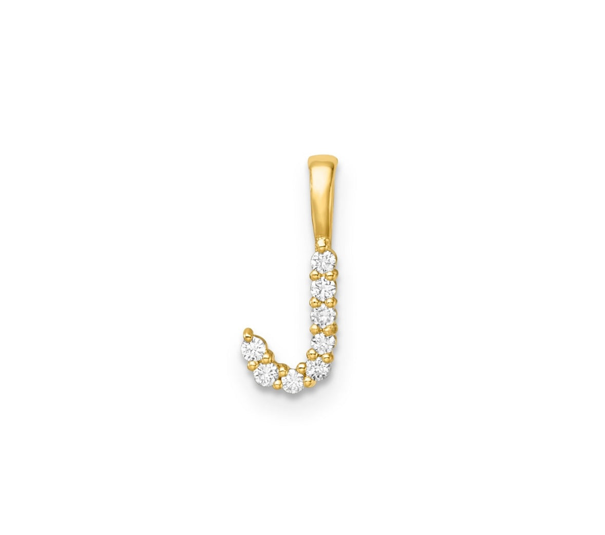 9K Gold Diamond Initial Pendants