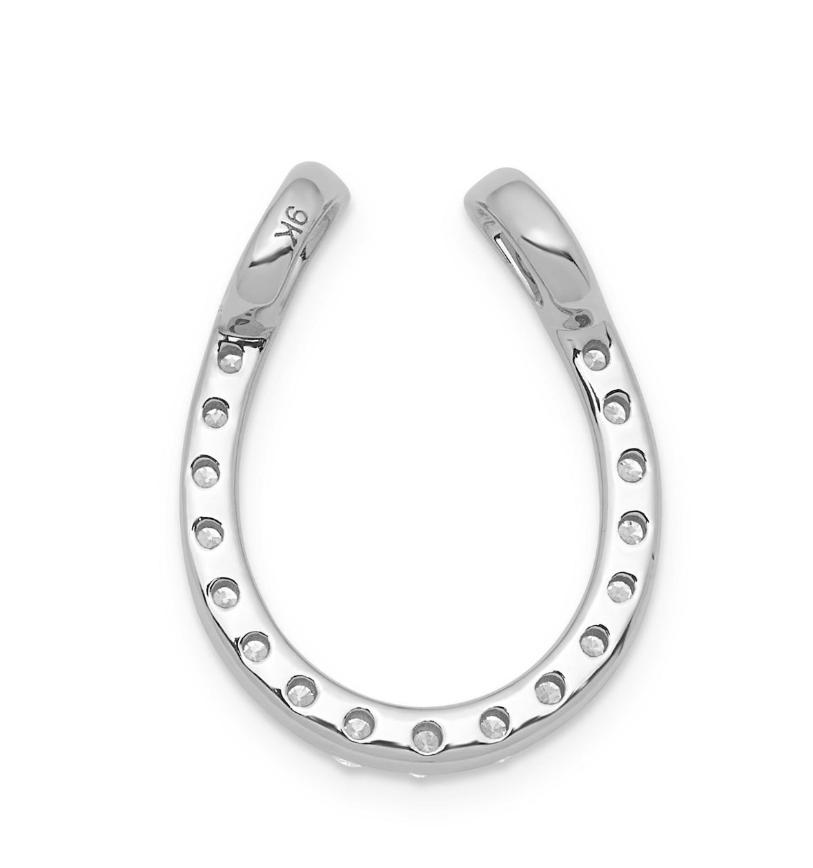 9K Gold 0.32ct Diamond Horseshoe Pendant