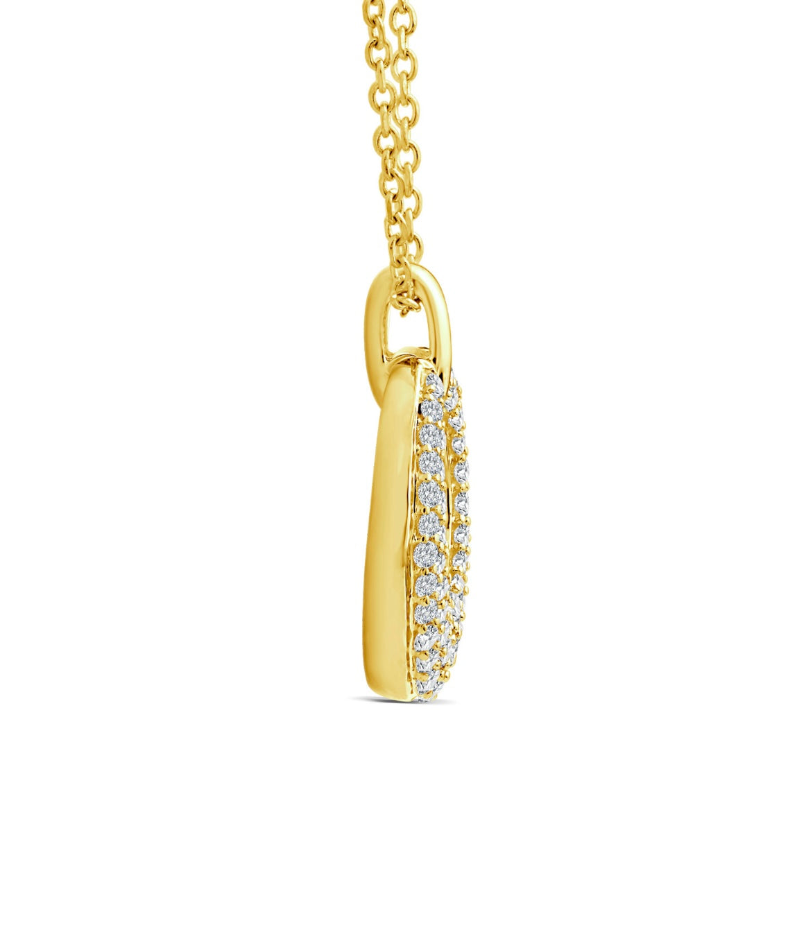 9K Gold 0.20ct Diamond Oval Cluster Necklace