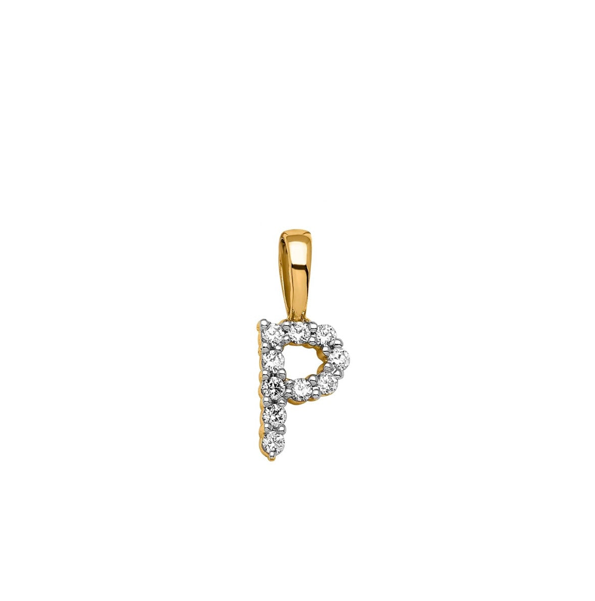 9K Gold Diamond Initial Pendants