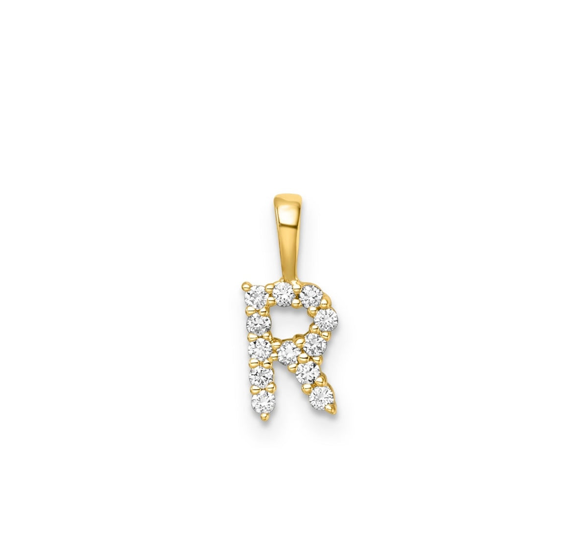 9K Gold Diamond Initial Pendants
