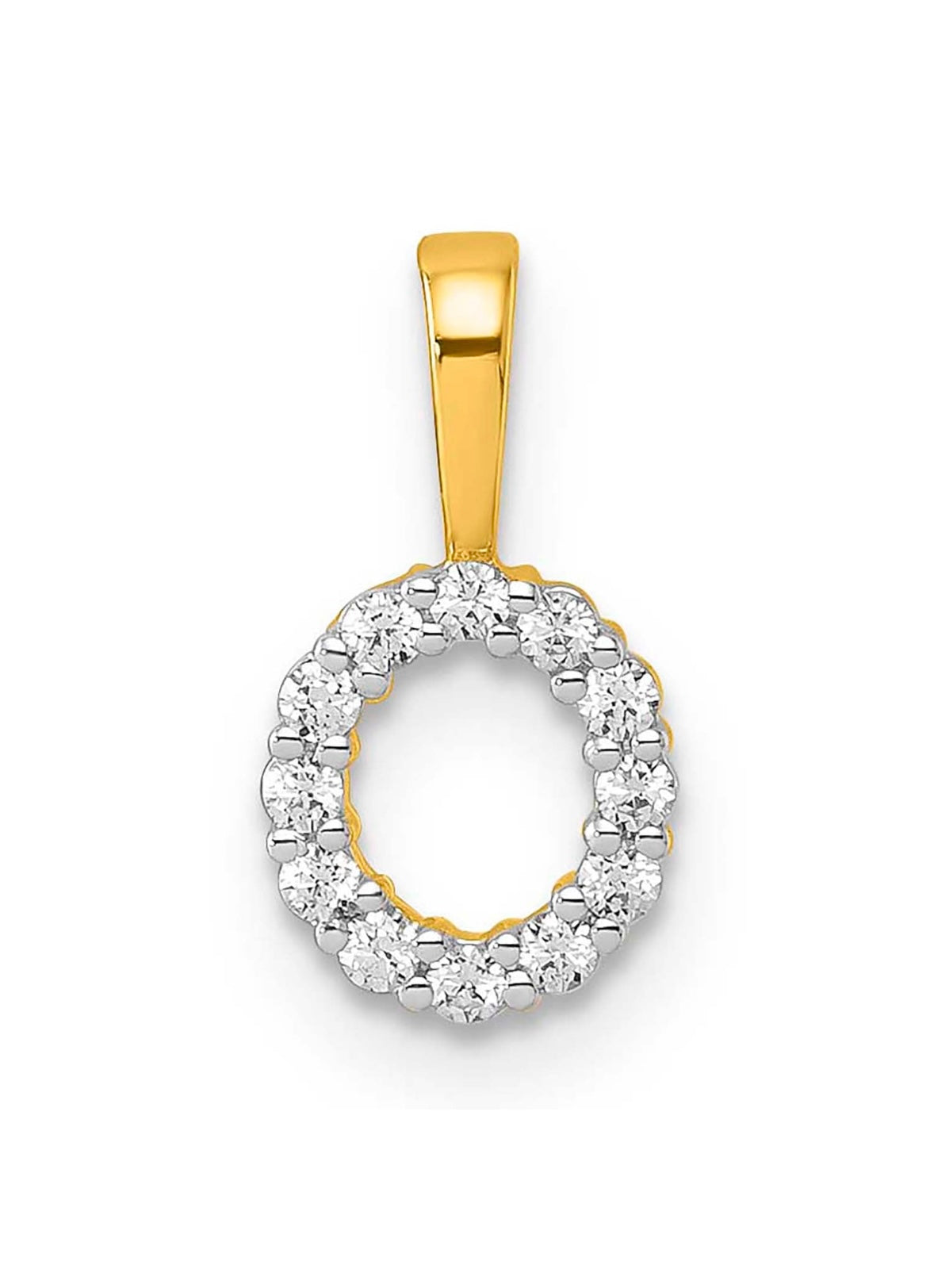 9K Gold Diamond Initial Pendants