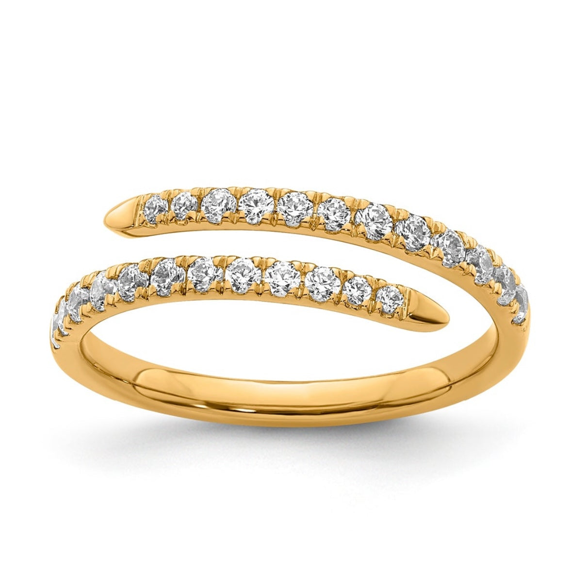 9K Gold 0.40ct Diamond Spiral Ring