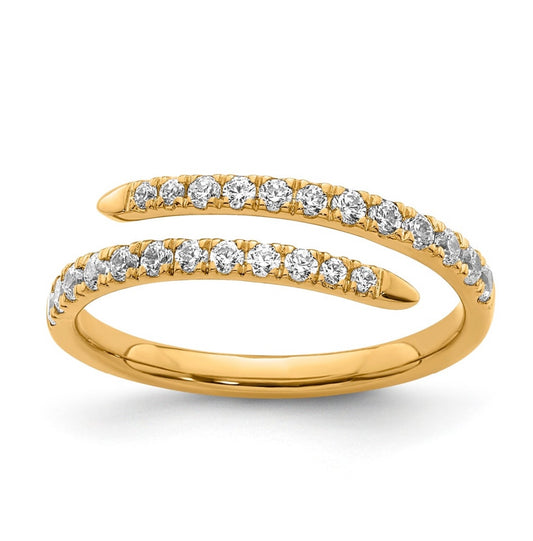 9K Gold 0.40ct Diamond Spiral Ring