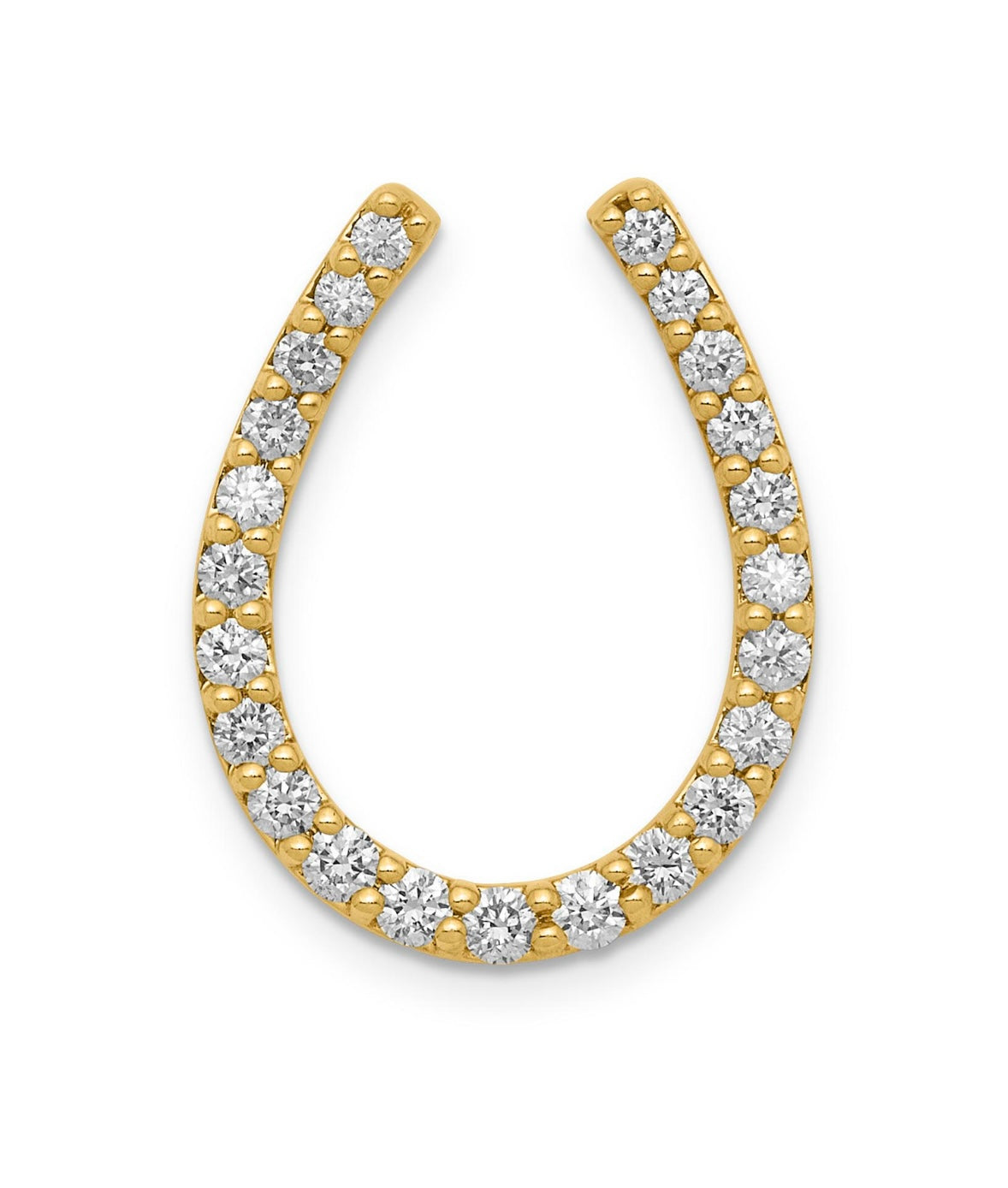 9K Gold 0.32ct Diamond Horseshoe Pendant