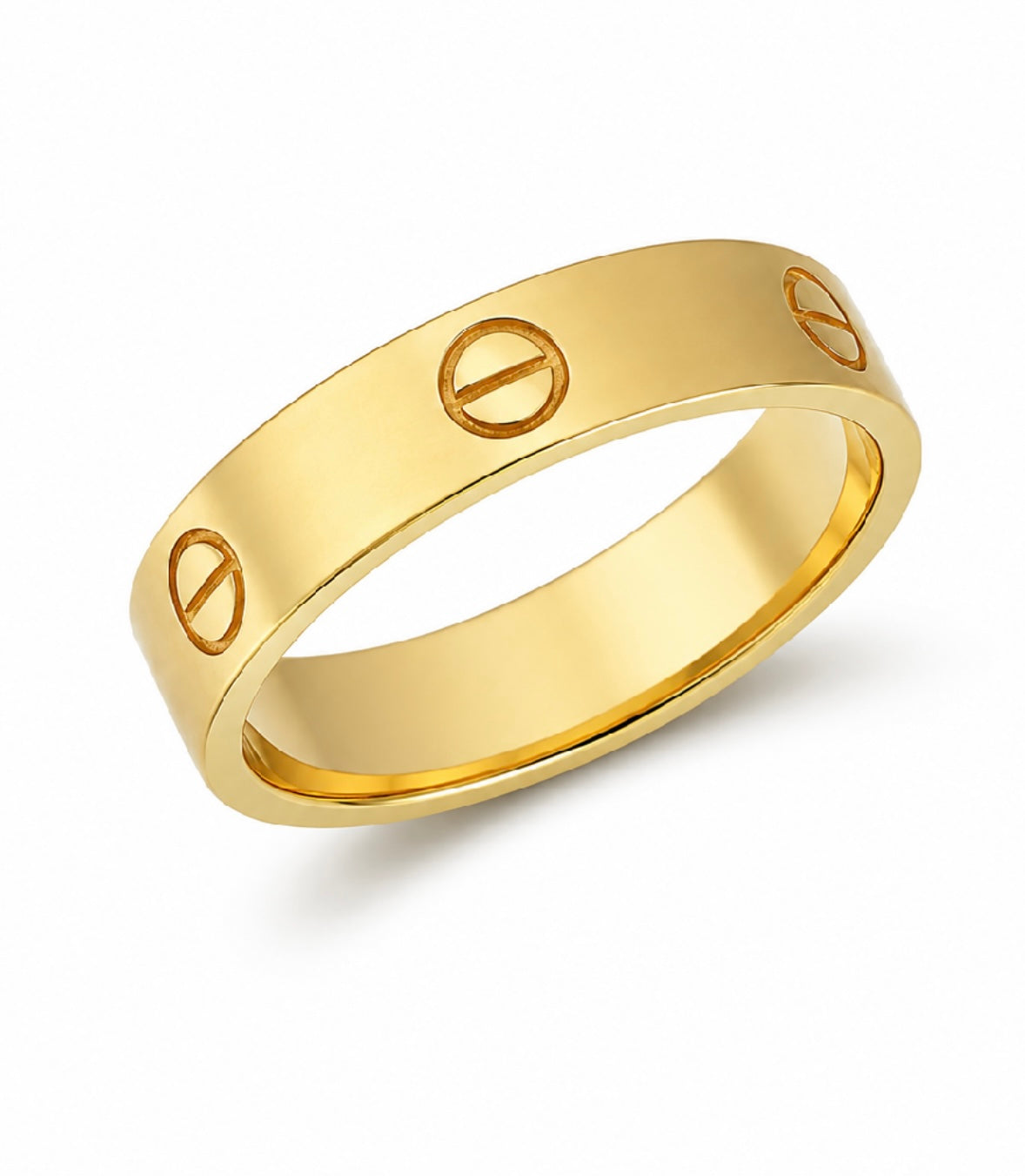 9K Gold Lock Ring