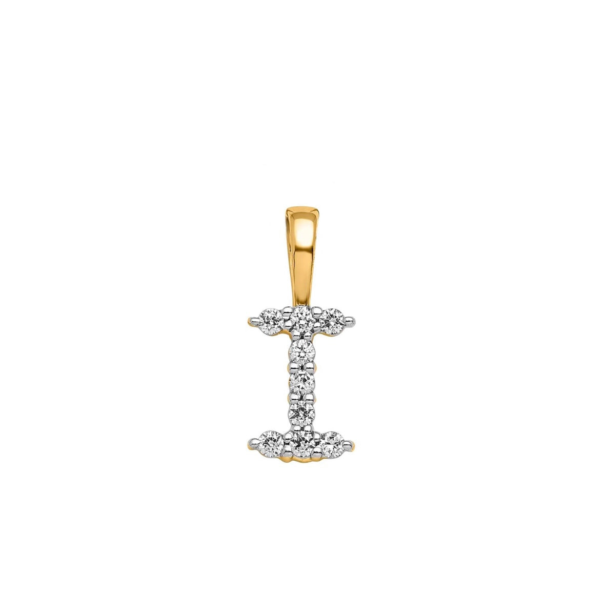 9K Gold Diamond Initial Pendants