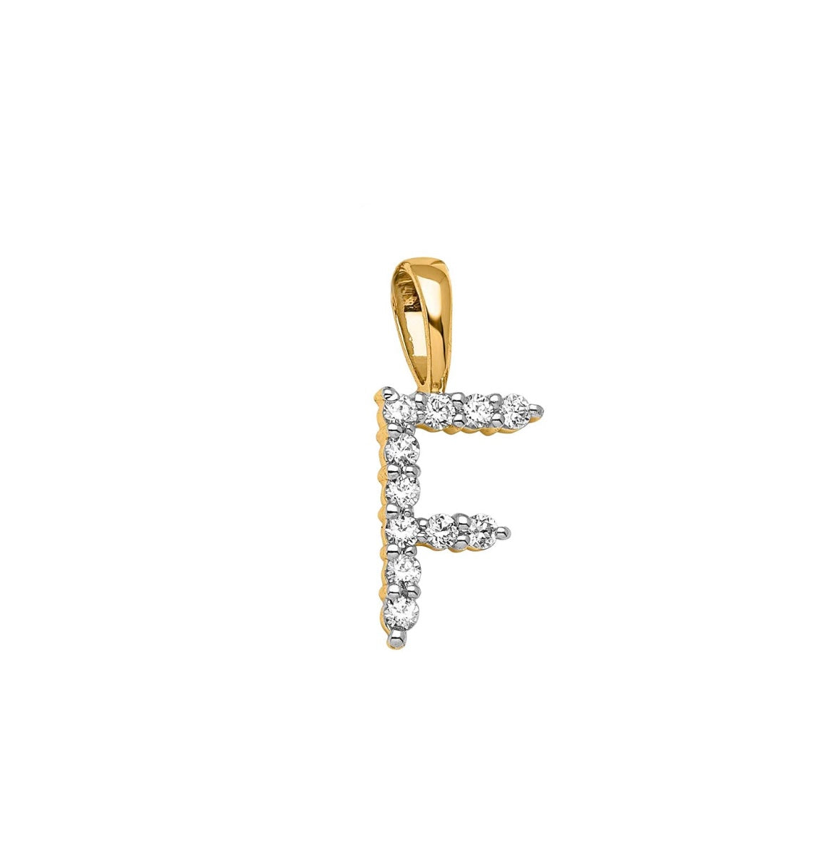 9K Gold Diamond Initial Pendants