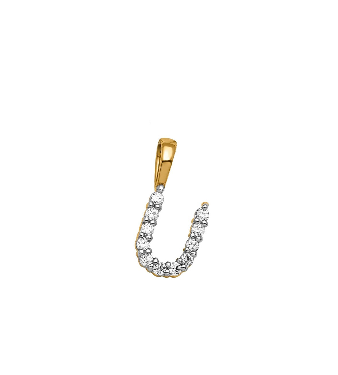 9K Gold Diamond Initial Pendants