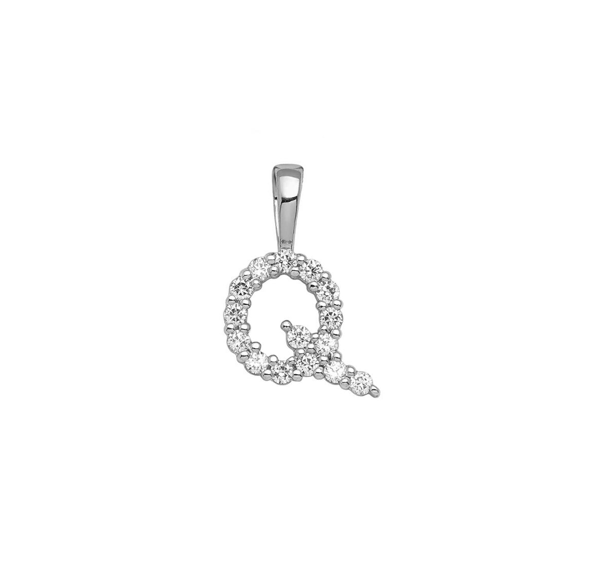 9K Gold Diamond Initial Pendants