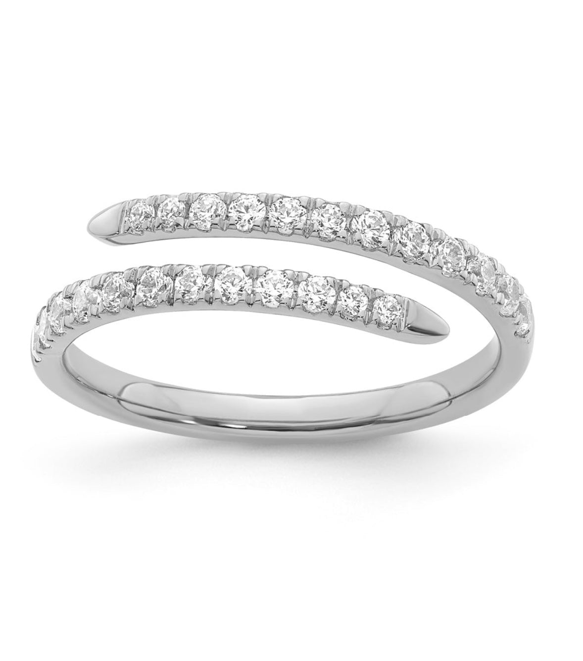 9K Gold 0.40ct Diamond Spiral Ring