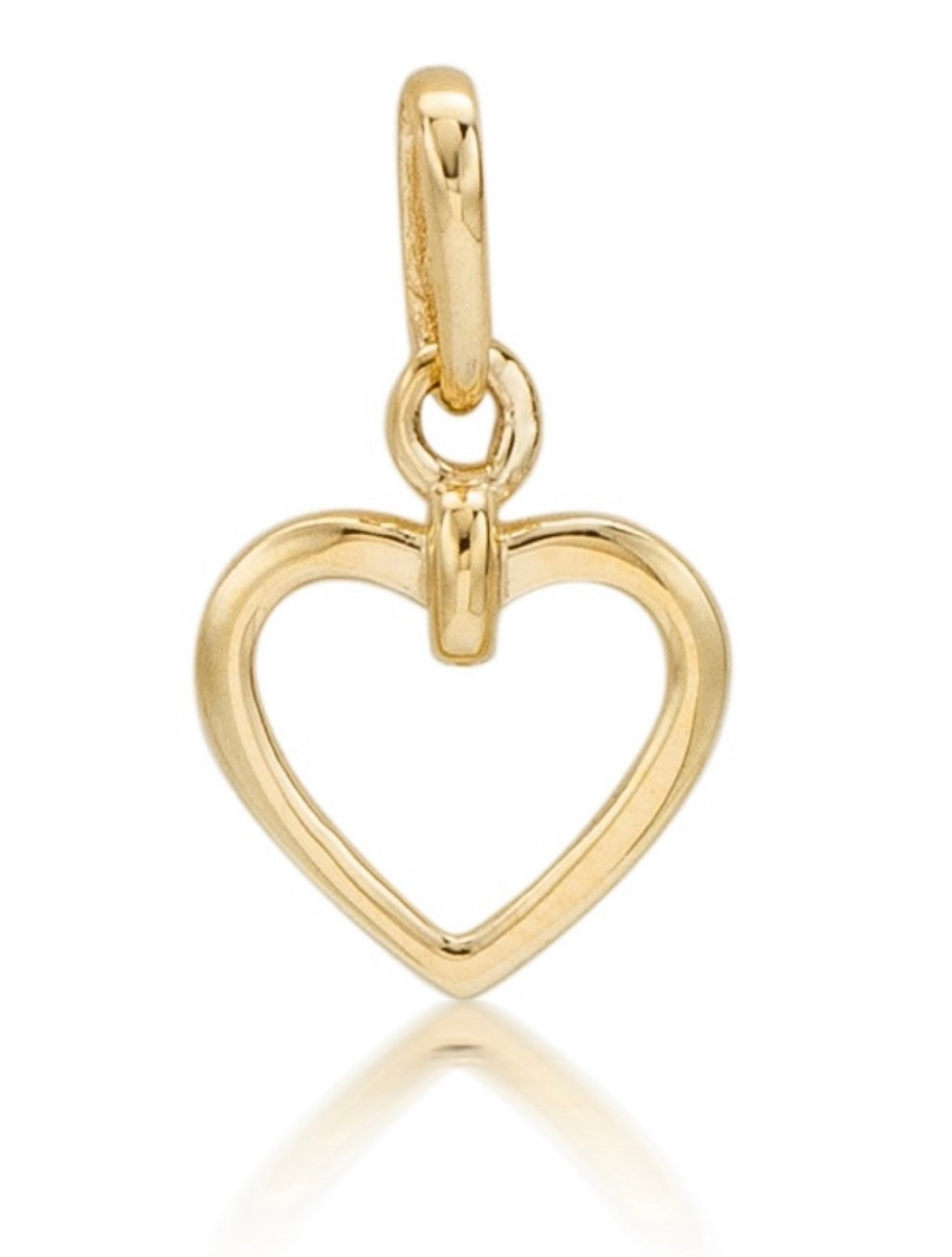9K Gold Open Heart Pendant